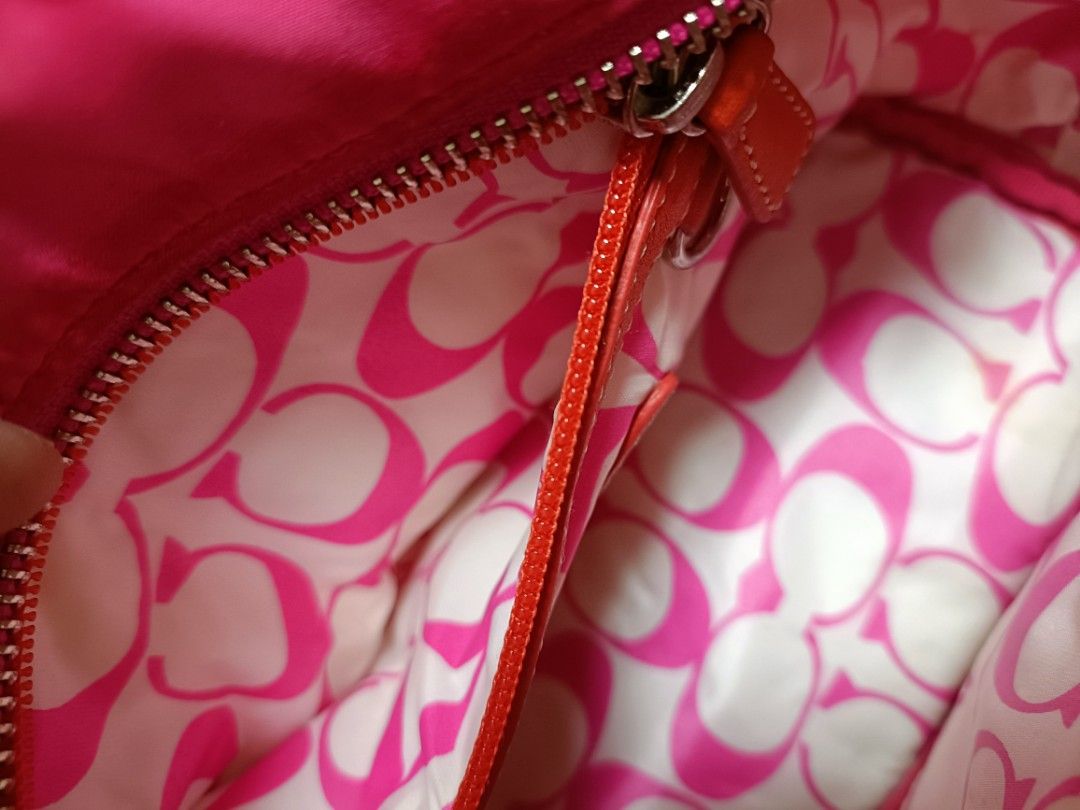Pink and orange coach purse new arrivals
