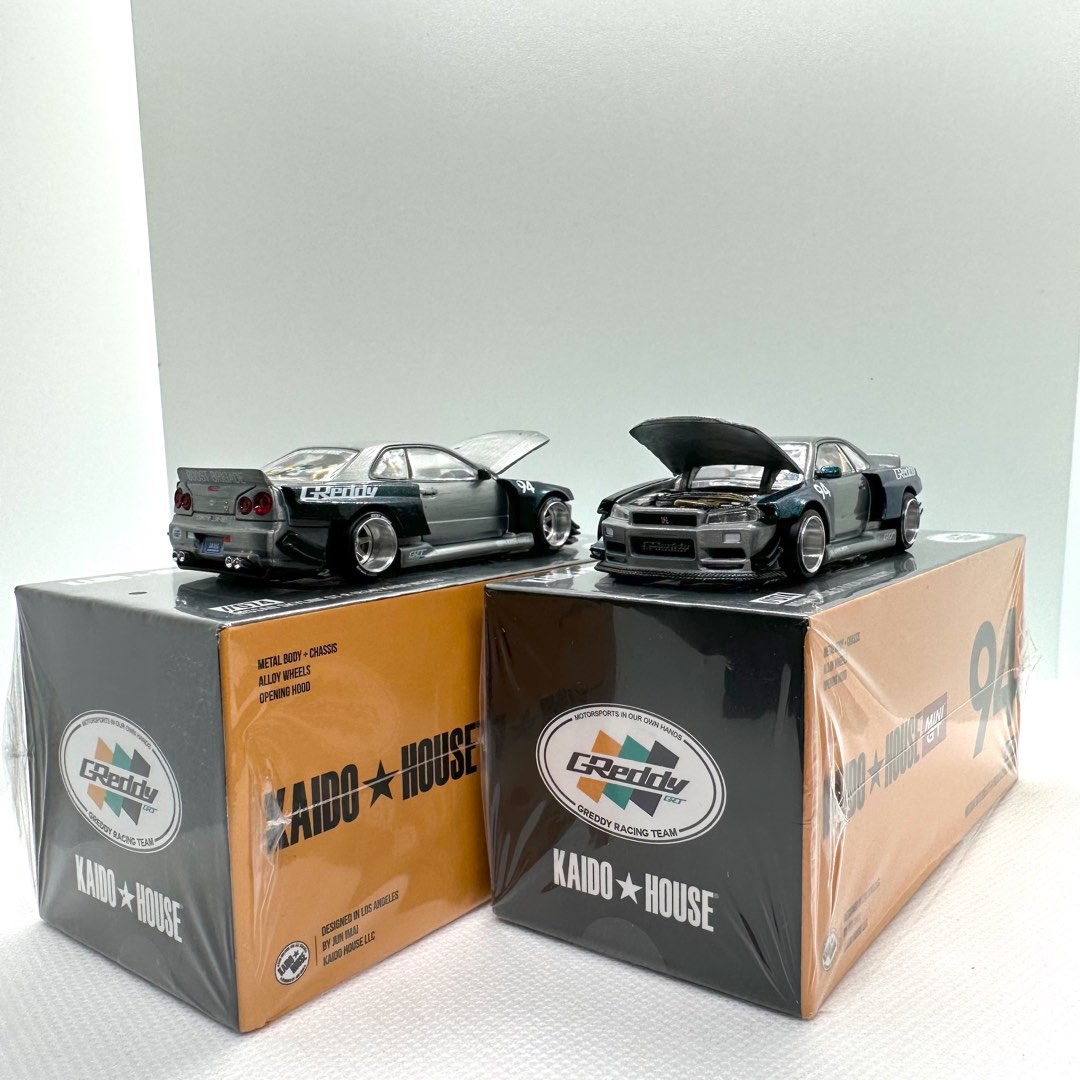 SOLD] Kaido House x Mini GT GReedy R34 GT-R Chase, Toys