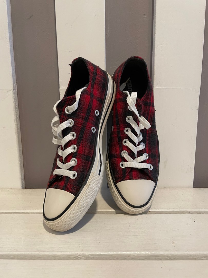 Plaid converse low top hotsell
