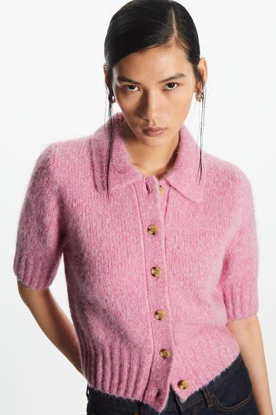 Cos short sleeve cardigan knit top Women s Fashion Tops Other