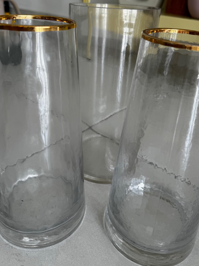 KAISON Decorative Glass Vase, Furniture & Home Living, Home Decor