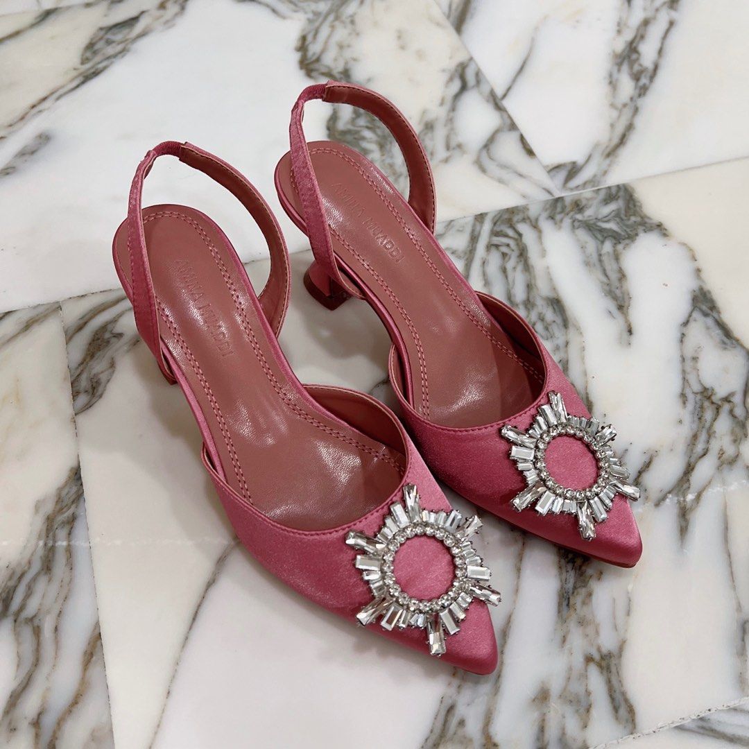 embellished slingback heels