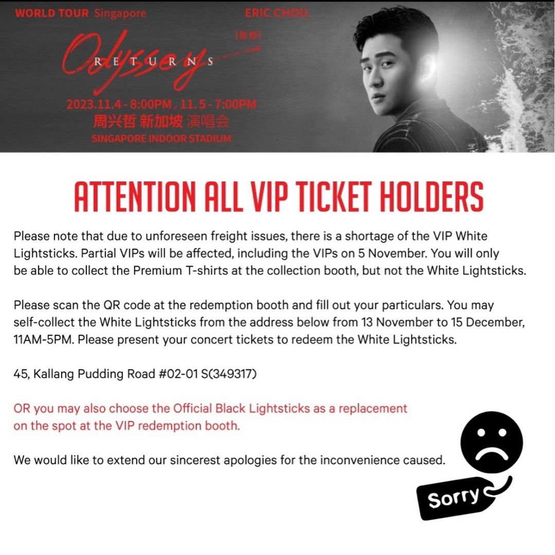 ERIC CHOU VIP MERCHANDISE PACKAGE ( 2 SETS AVAILABLE ), Hobbies & Toys,  Memorabilia & Collectibles, Fan Merchandise on Carousell
