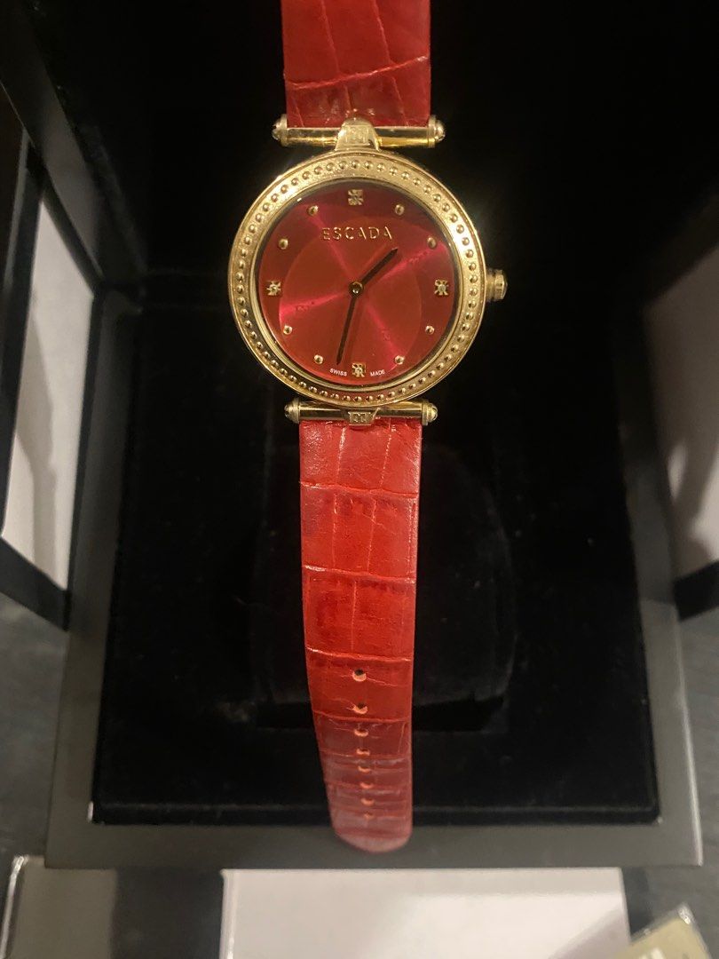 Escada blood Red Rose gold Vanessa watch
