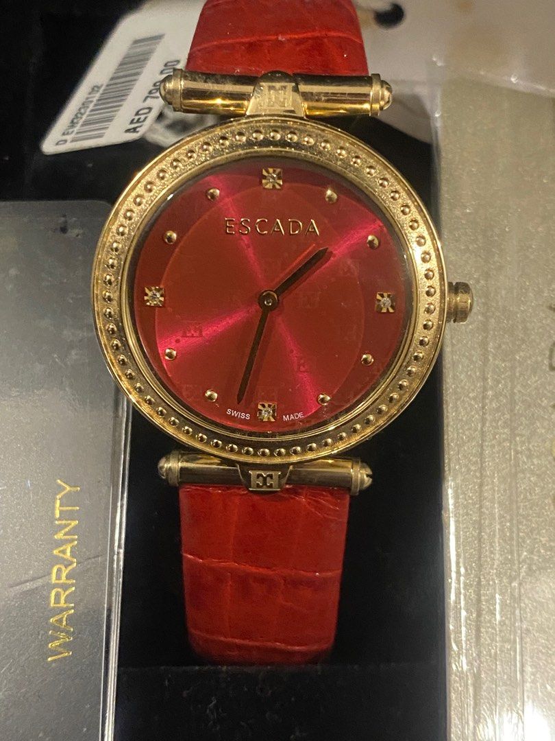 Escada blood Red Rose gold Vanessa watch