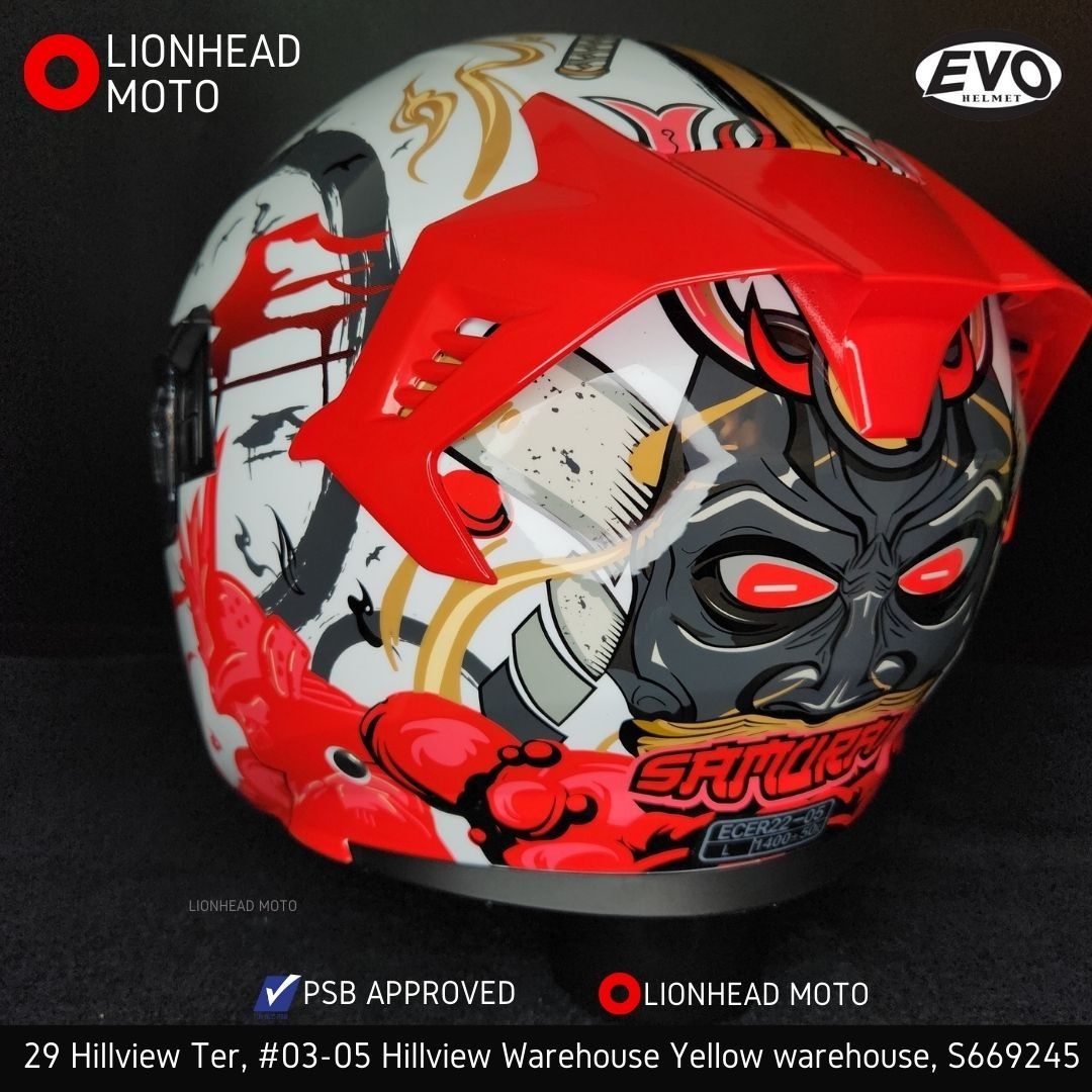 EVO RS9 SAMURAI HELMETS LIMITED EDITION PSB APPROVED FREE DELIVERY