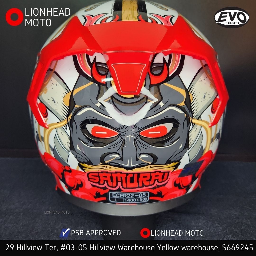 EVO RS9 SAMURAI HELMETS LIMITED EDITION PSB APPROVED FREE DELIVERY