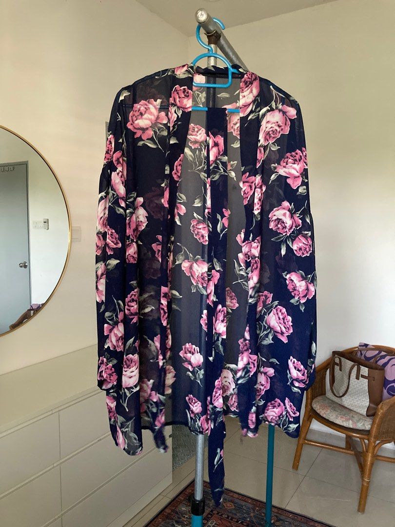 Sheer hotsell cardigan floral