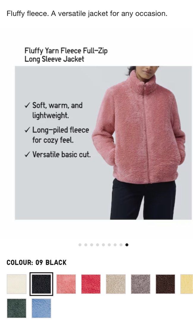 Fluffy Yarn Fleece Full Zip Jacket Women s Fashion Coats Jackets and Outerwear on Carousell