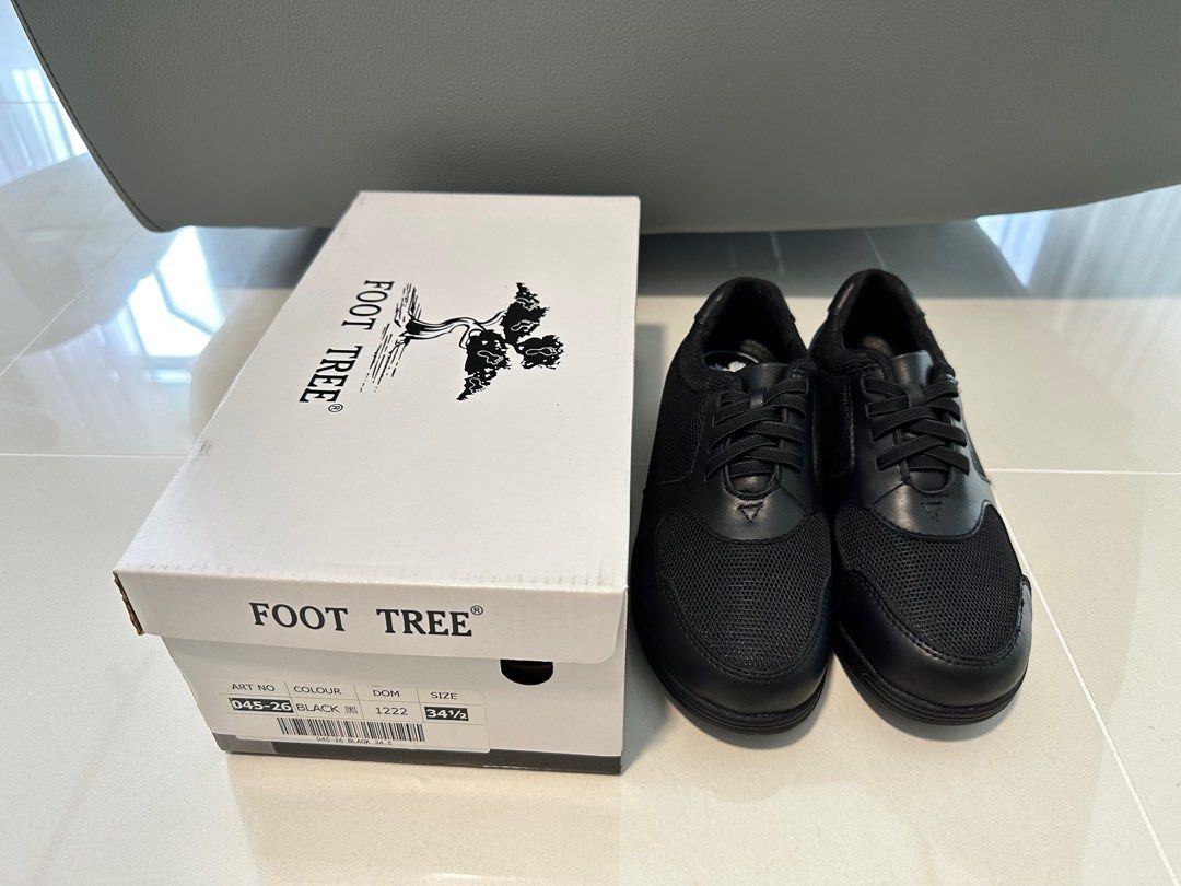 FootTree SKU 045 26 Ladies Comfort Leather Shoes Nursing Shoes Sport Black