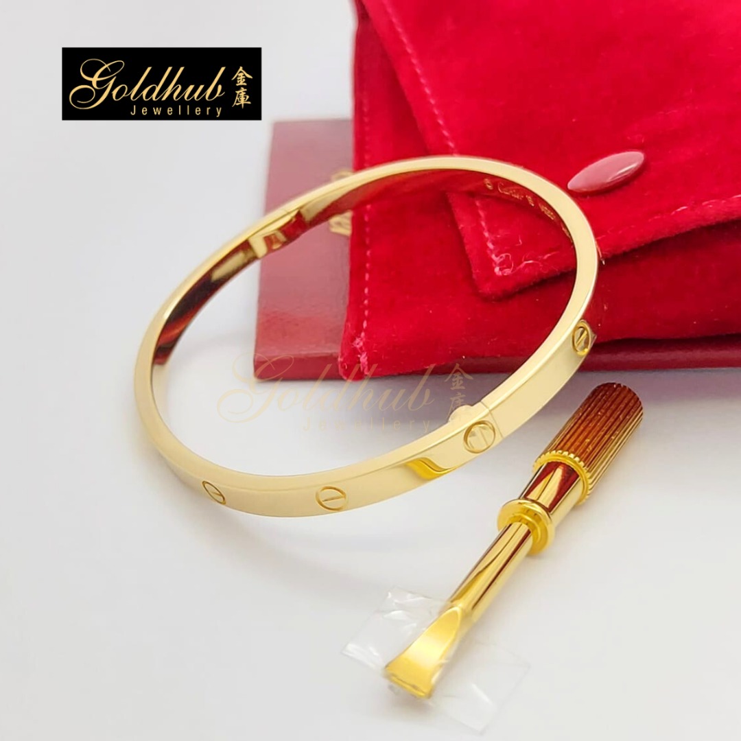 Cartier Love Bracelet SM Bangle 18K Pink Gold 750 Size16 90190551