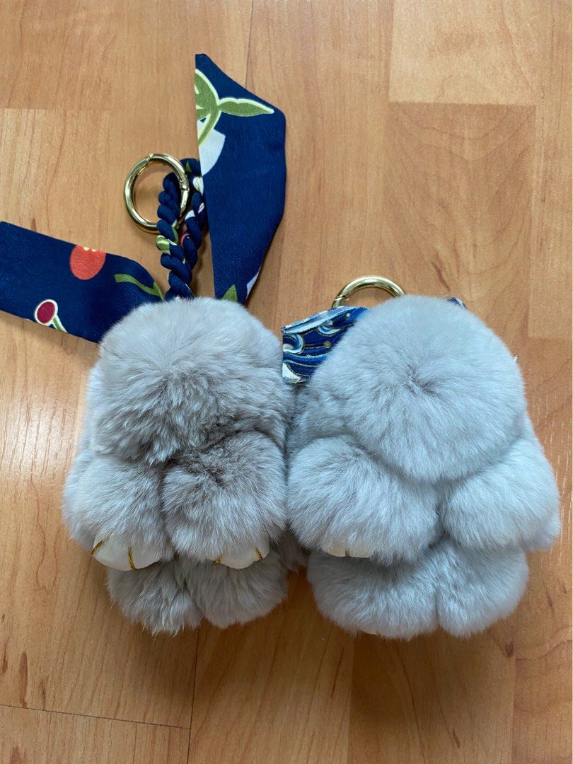 Fuzzy keychain sales