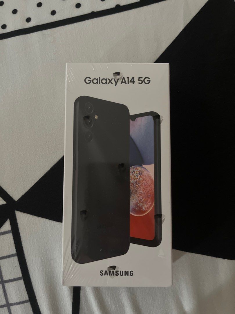 Galaxy A14 5G (Category: Samsung) located in Quezon City. Submitted by ViganCasaAbelIloco (Listing ID 1263724927, Image 1). Description: Brandnew, sealed, smart lock, reason for selling-extra phone and we prefer apple phone.