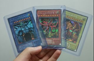 Yugioh Egyptian Gods + Sacred Beasts Prismatic Secret Rare 6 God Card Set