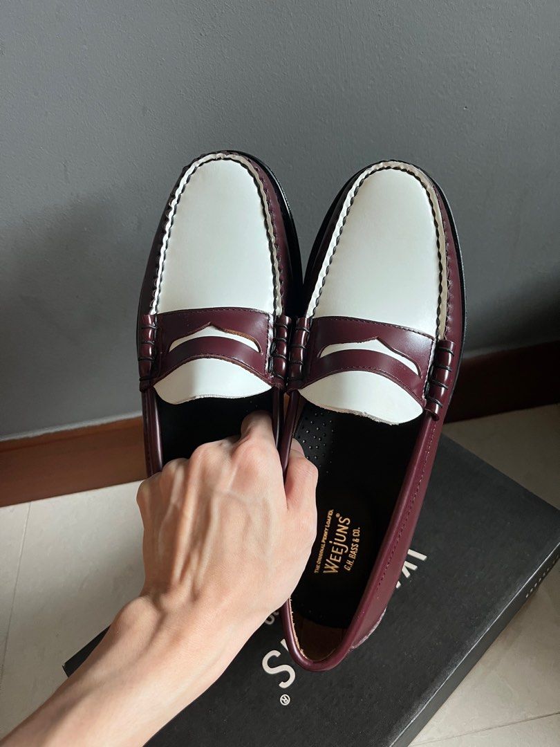 Bass two tone loafers sales