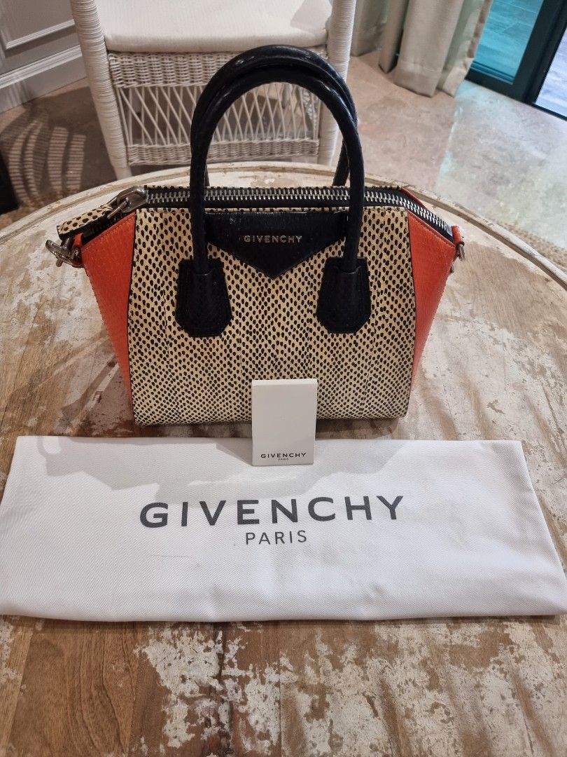 Givenchy Antigona tri colour Python Small handbag