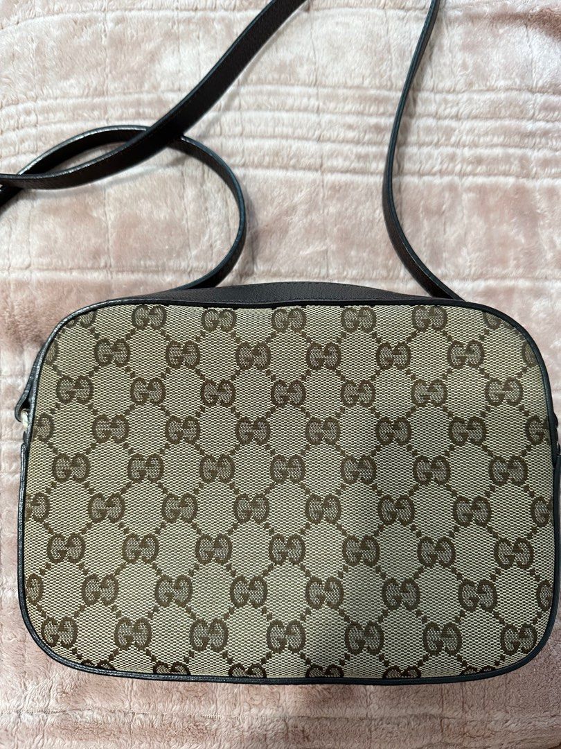 Gucci GG Monogram Bee Web Camera Bag