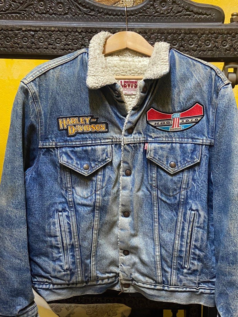 Vintage harley davidson denim jacket shop