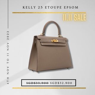 Hermès Kellydole Picto Epsom Chai / Mauve / Terre Battue / Celeste