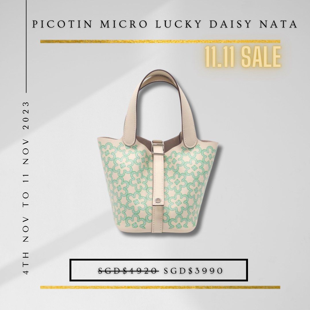 Hermès Swift Micro Lucky Daisy Picotin Lock