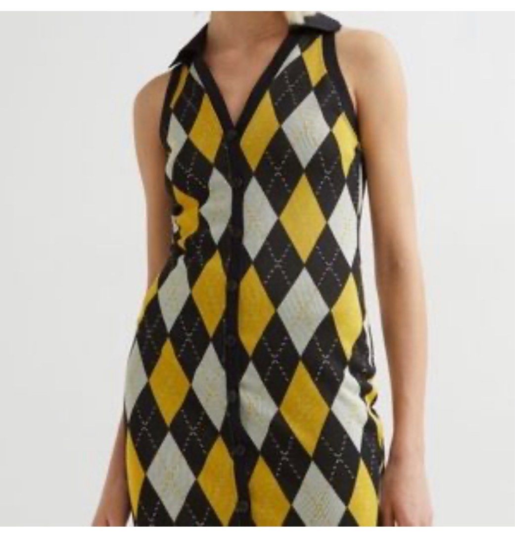 H&m black hotsell and yellow dress
