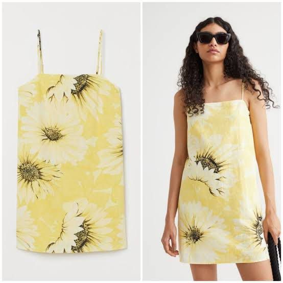 H&m sunflower dress store