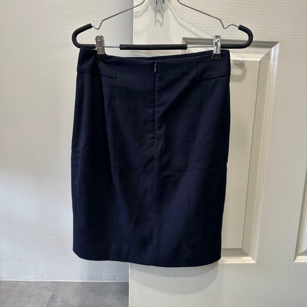Navy pencil hot sale skirt h&m