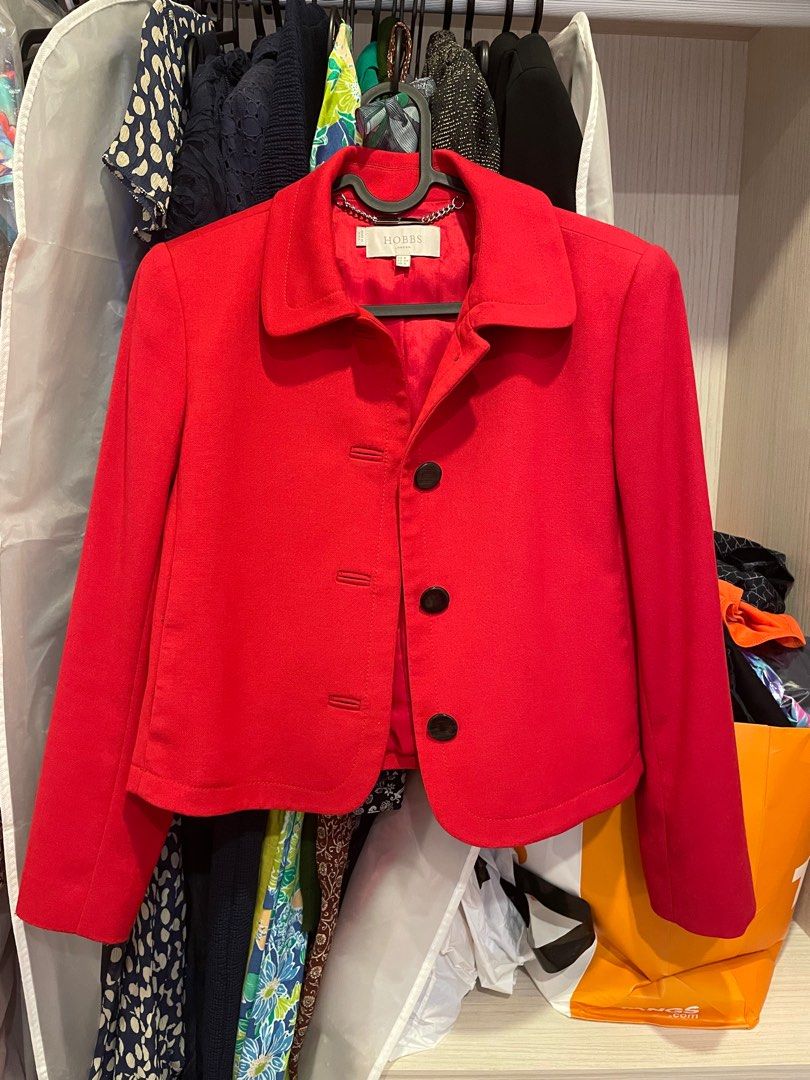 HOBBS Red Jacket Women s Fashion Coats Jackets and Outerwear on