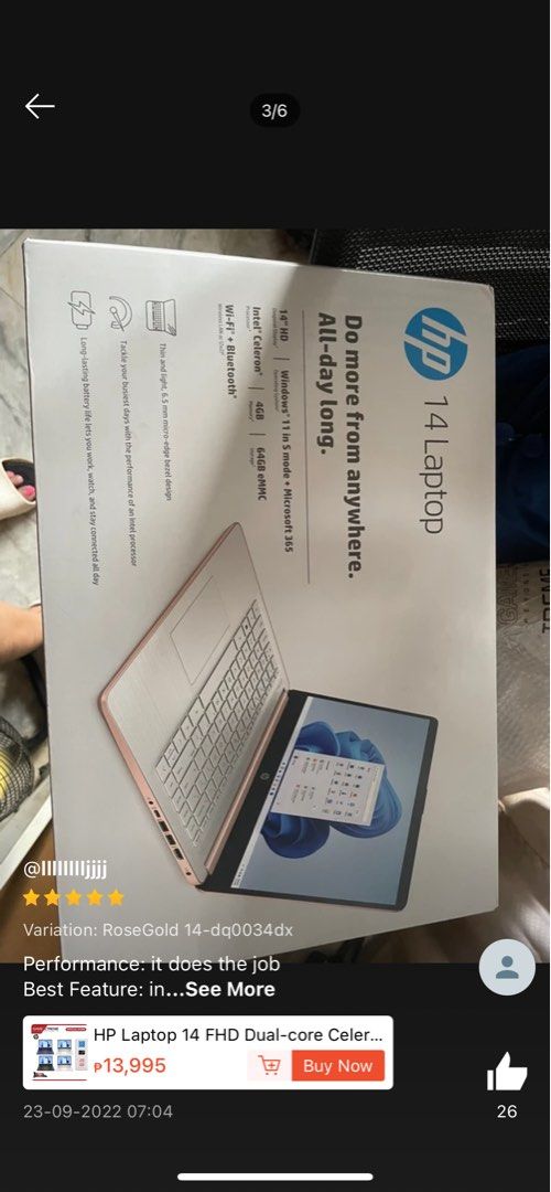 HP Laptop dual core 14” in Rose gold (Category: Laptops & Notebooks) located in Marikina City. Submitted by llllaaaaa (Listing ID 1263845972, Image 3). Description: .