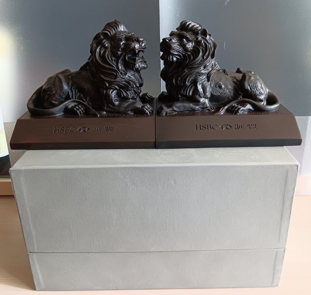 HSBC滙豐銀行絕版獅子紀念品實心擺設, 興趣及遊戲, 收藏品及紀念品