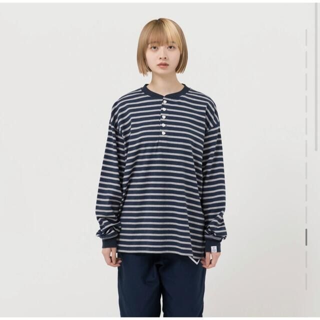 Human Made Striped Henley Neck