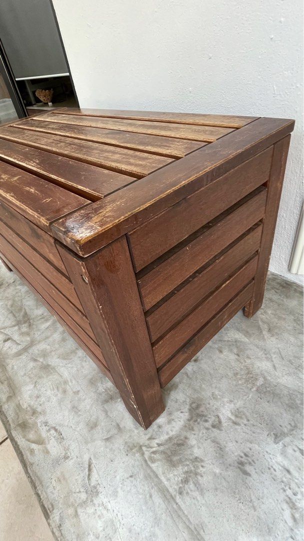 Ikea Applaro outdoor storage bench 80x41cmx 44cm, Furniture & Home Living, Outdoor Furniture on