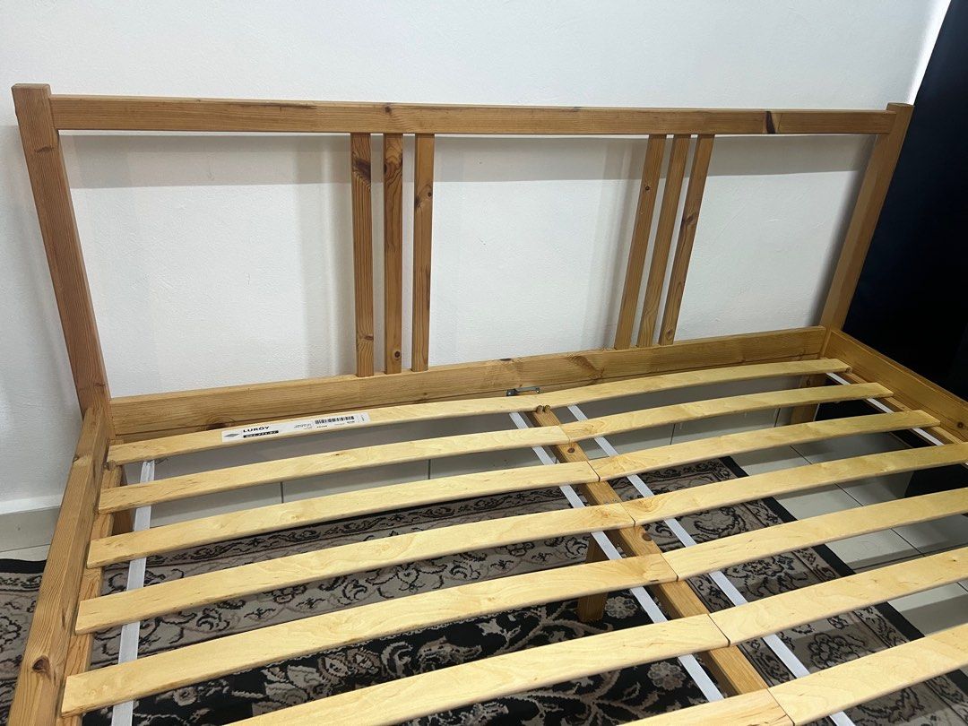 Ikea Fjellse Queen Bed Frame / Katil for RM430, Furniture & Home Living