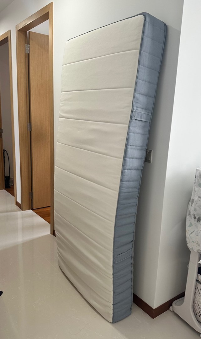 Ikea single mattresses and a frame, Furniture & Home Living, Furniture