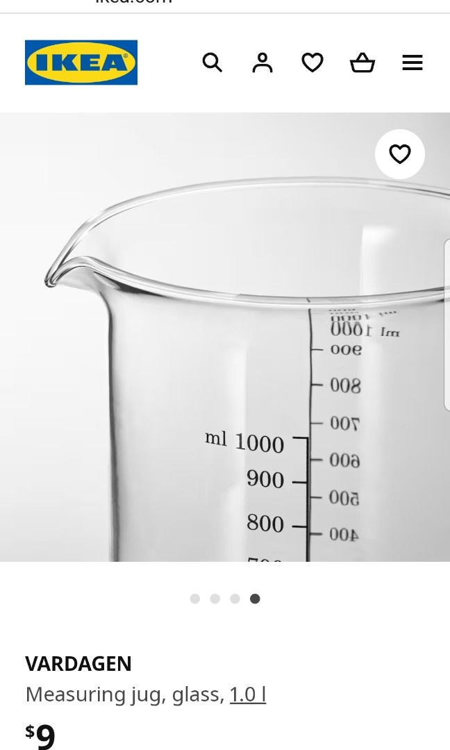 Ikea Vardagen Measuring Jug Glass 10 L Furniture And Home Living Kitchenware And Tableware 7039