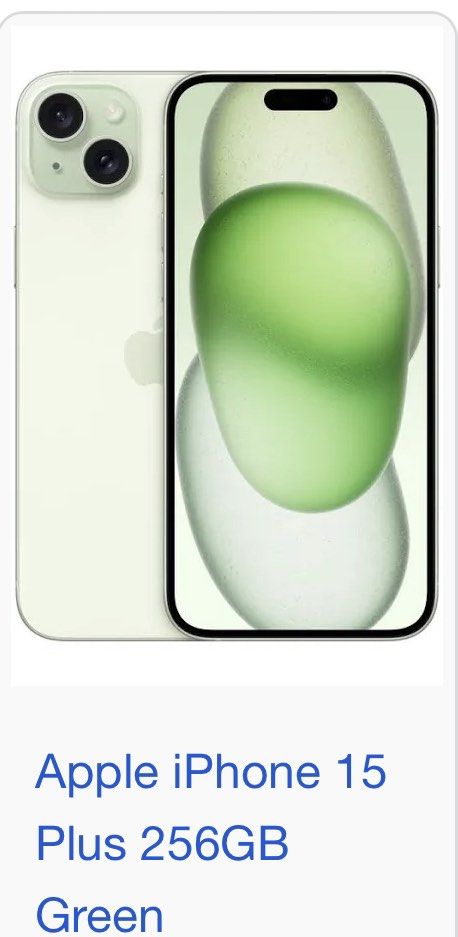 iPhone 15 Plus Green 256GB, Mobile Phones & Gadgets, Mobile Phones