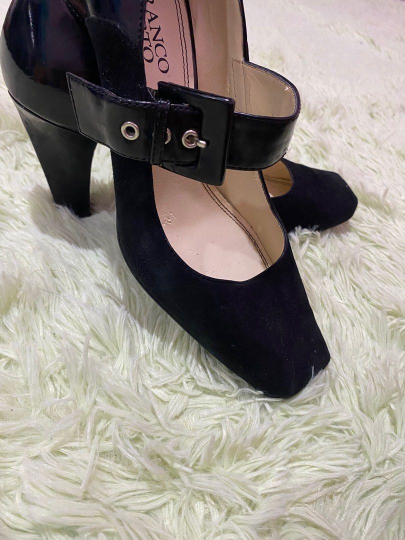 Franco sarto sales black suede pumps
