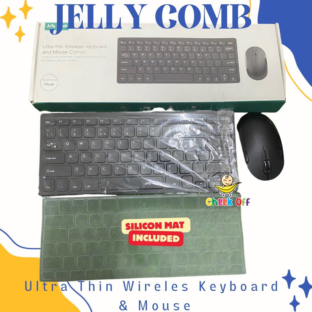 Jelly Comb Ultra Thin Wireless Keyboard & Mouse, Computers & Tech