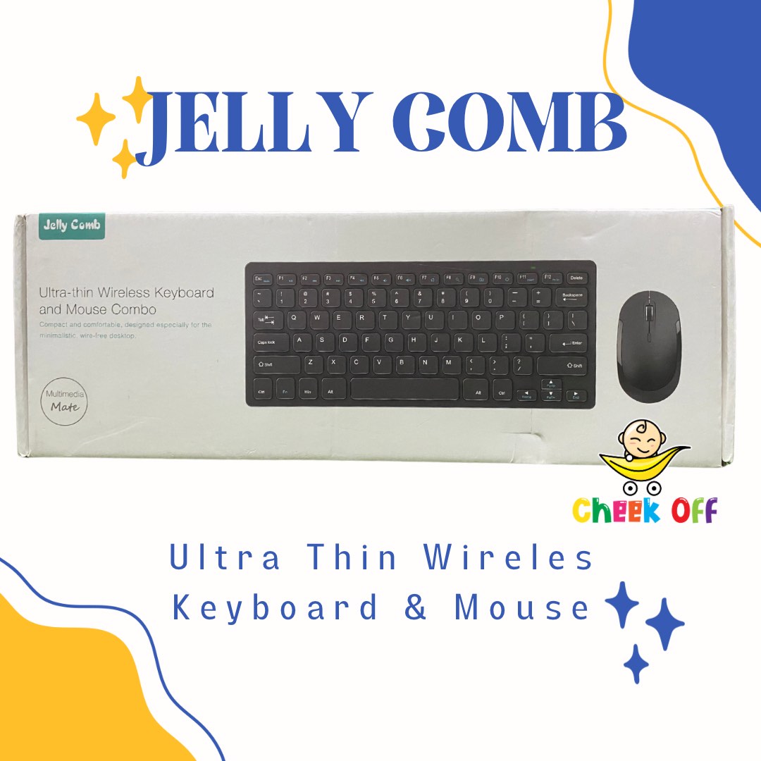 Jelly Comb Ultra Thin Wireless Keyboard & Mouse, Computers & Tech