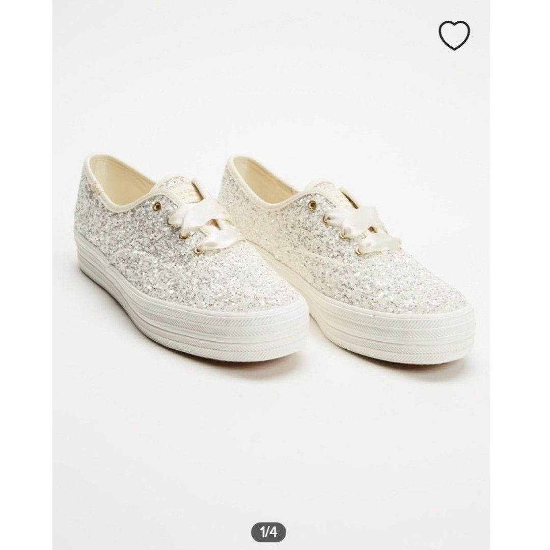 White glitter new arrivals keds