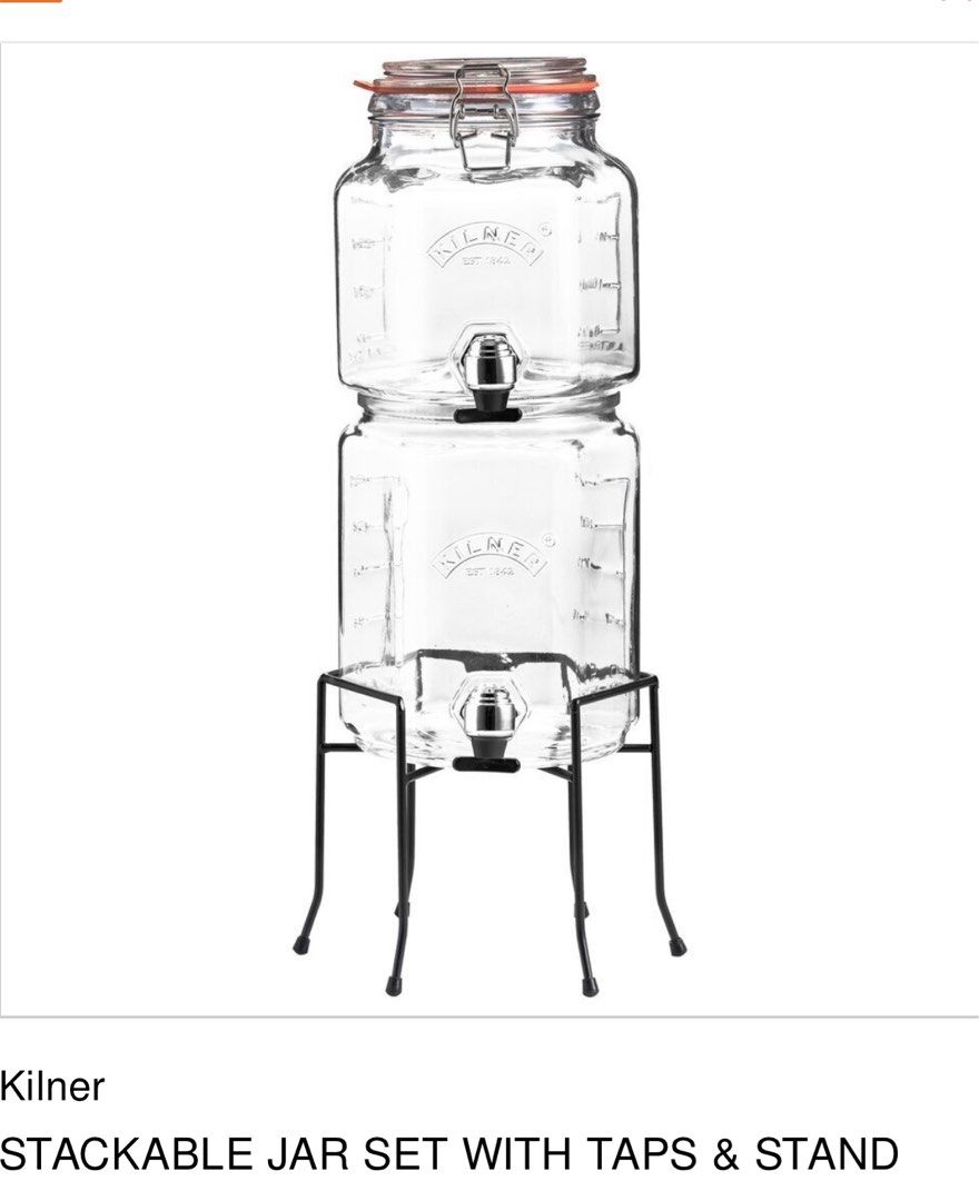 Kilner Stackable Jar Dispenser with Taps & Stand, TV & Home Appliances ...
