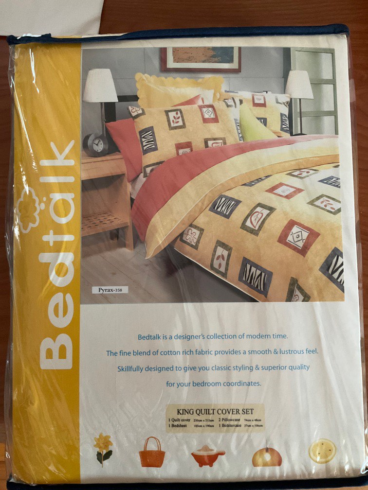 King Bedsheet Set plus quilt cover Furniture Home Living