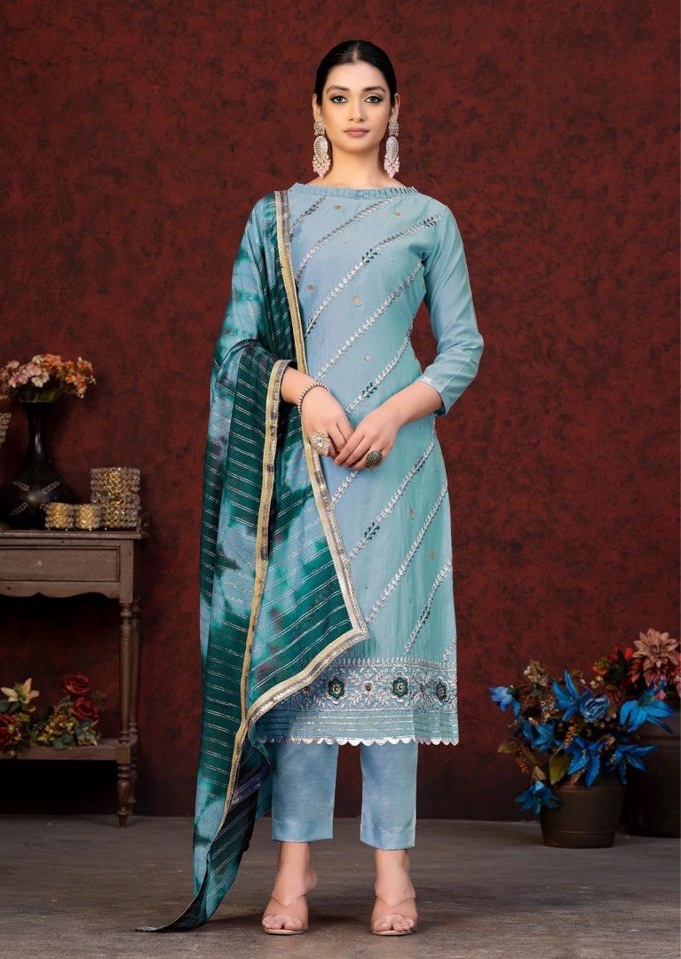 W sky blue on sale kurta