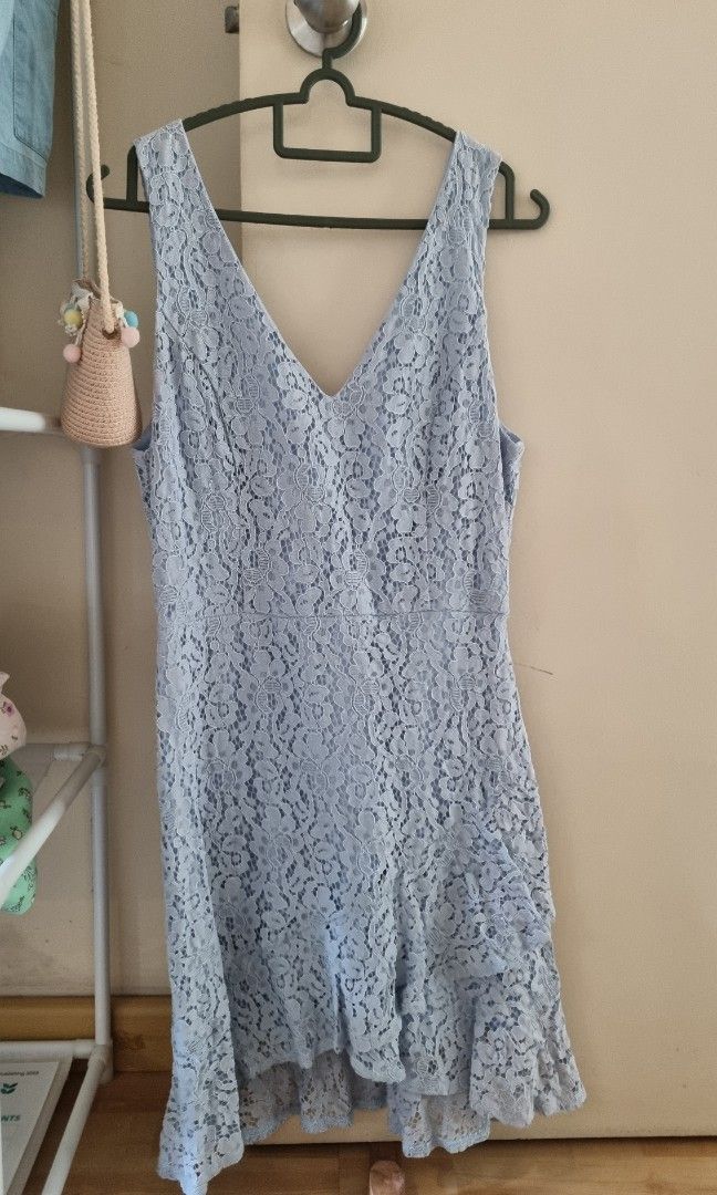 chinese dress ladies CUPSHE Women's Beach Dress Lace V Neck Sleeveless Adjustable Straps Tassel  Boho Mini Summer Dress Blue, XS at Amazon Women's Clothing store main image 0