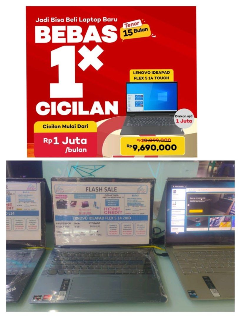 Laptop HP 14 Bisa Cicilan Tanpa CC PROMO GRATIS 1ax Cicilan, Elektronik