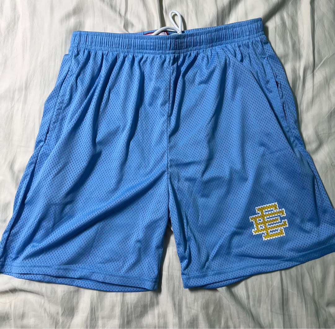 Light Blue Eric Emanuel Shorts, Men's Fashion, Bottoms, Shorts on Carousell