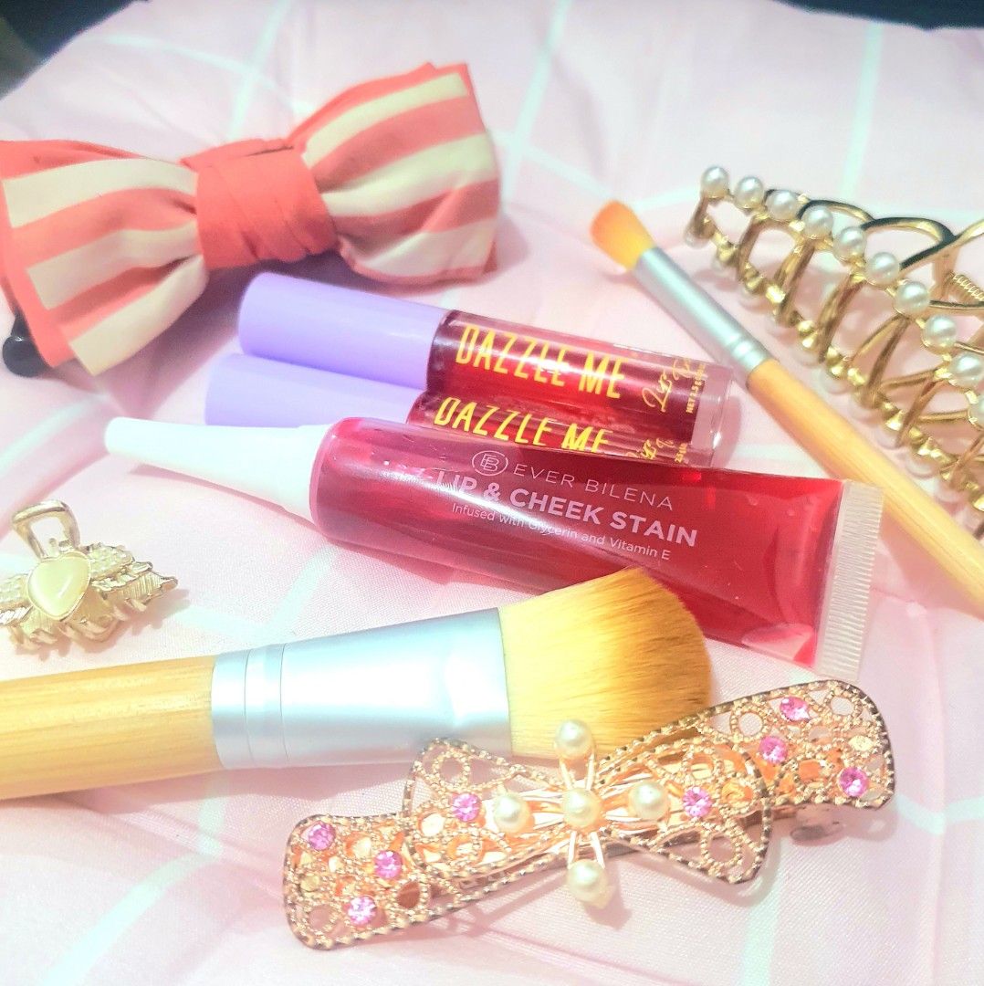 Lip and Cheek Tint Starter Pack Ever Bilena Very Red + Dazzle Me