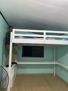Loft bed with stairs drawer