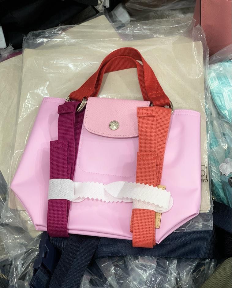 tas shoulder-bag Longchamp Le Pliage Re-Play XS Pink Bubblegum