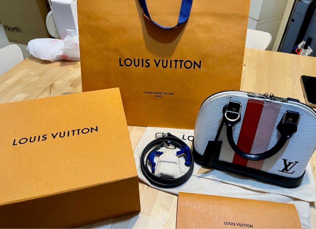 Louis Vuitton Handbag Alma BB New in Box Paris Shopping Bag Box Receipt  Dustbag